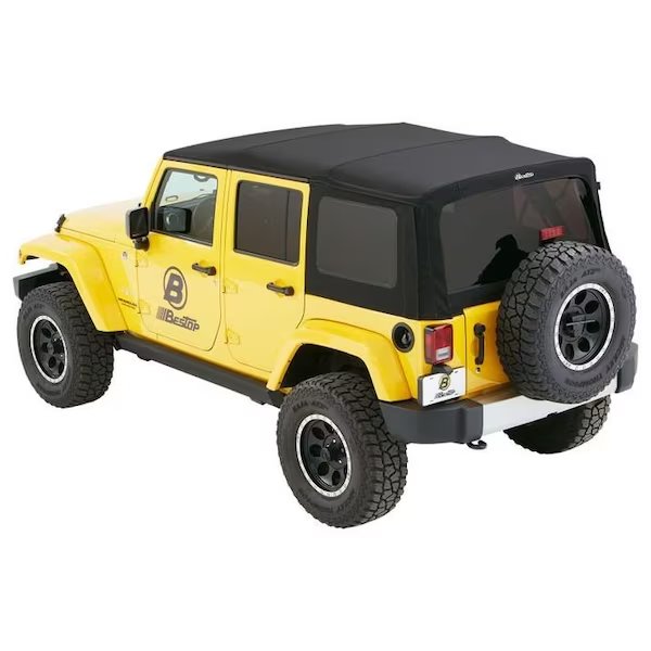 Jeep Soft Top Supertop Squareback Soft Top For Jeep 2007-2018 Wrangler JK 4 Door