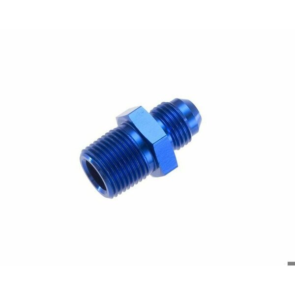 ADAPTER FITTING 8 AN Male To 12 NPT Male Straight Anodized Blue Aluminum Single, Redhorse, Mfr#: 816-08-08-1