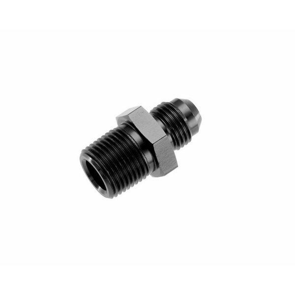 ADAPTER FITTING 6 AN Male To 12 NPT Male Straight Anodized Black Aluminum Single, Redhorse, Mfr#: 816-06-08-2