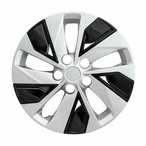 16", 5 Split Spoke, Silver/ Black, Plastic, Set Of 4, Coast2Coast, Mfr#: IWC53816SB