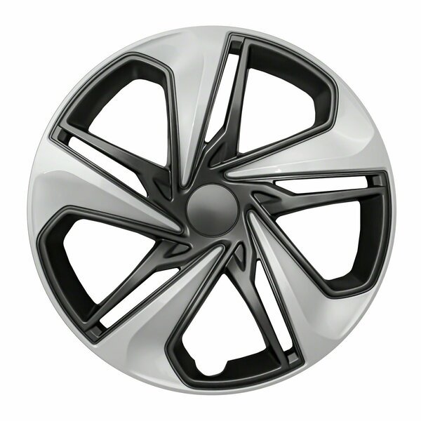 16", 5 Split Spoke, Painted, Silver And Charcoal, ABS Plastic, Set Of 4, Coast2Coast, Mfr#: IWC54116SC