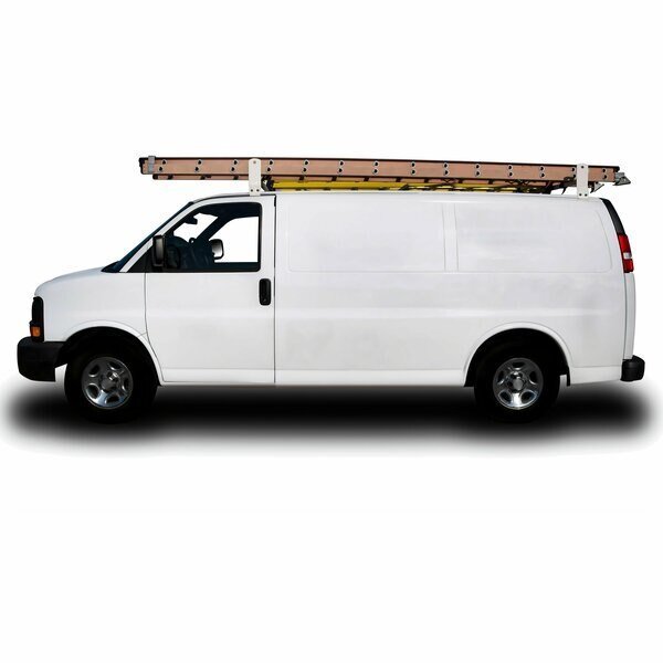 600 Pound Capacity, Universal 2 Bar 53 To 63" Adjustable Length, Powder Coated, White, Trailfx, Mfr#: FCLR004W