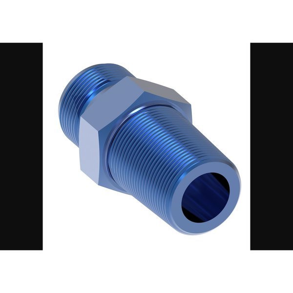 -3 AN Male To 1/8 Inch Pipe Thread, Anodized, Blue, Aluminum, Aeroquip, Mfr#: FCM2000