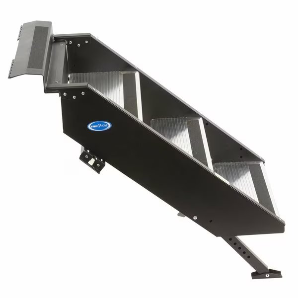 STEPS AND STEP RUGS RV 3 Manual Folding Steps Threshold Height Of 34 Inch To 36 Inch With 9 Inch R, Mor/Ryde, Mfr#: STP-209