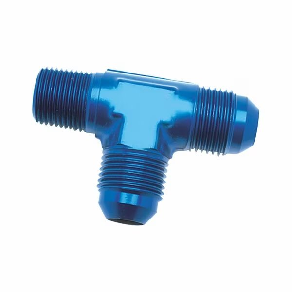 ADAPTER FITTING, -6ANX1/4NPTF BLU FL TO PIPE RUN TEE, Speedfx, Mfr#: 560626