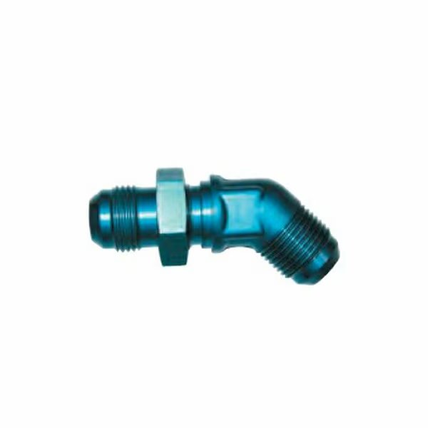 ADAPTER FITTING, -3AN BLU 45 DEGREE BULKHEAD FLARE, Speedfx, Mfr#: 560337