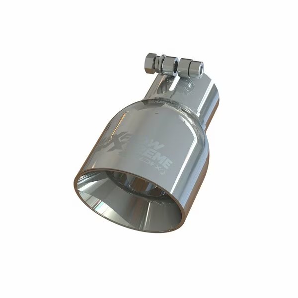 EXHAUST TIPS 212 Inch Inlet 4 Inch Outlet 304 Stainless Steel Round Angle Cut Double Wall Con, Speedfx, Mfr#: TP012540