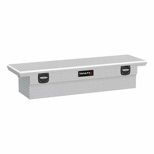 TOOL BOX Crossover Low Profile Single Lid Diamond Tread Bright Aluminum 69 Inch Length x 191, Trailfx, Mfr#: 120691C