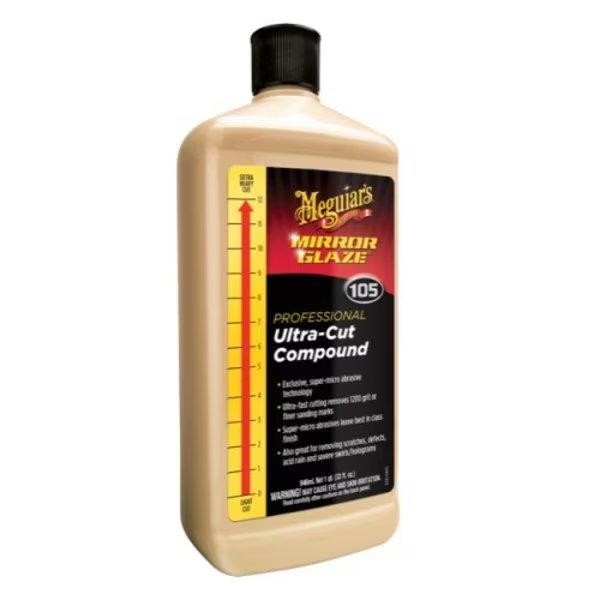 Removes Light Swirls and Adds Gloss Clarity, Ultra Cut Compound, Liquid, 32 Ounce, Single, Meguiars Wax, Mfr#: M10532
