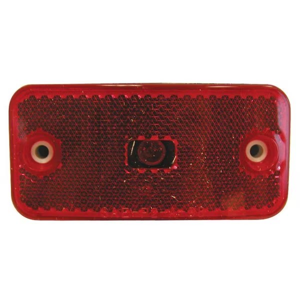Incandescent Rectangular 378 Length x 178 Width x 34 Height Red Lens, Peterson Manufacturing, Mfr#: V2548R