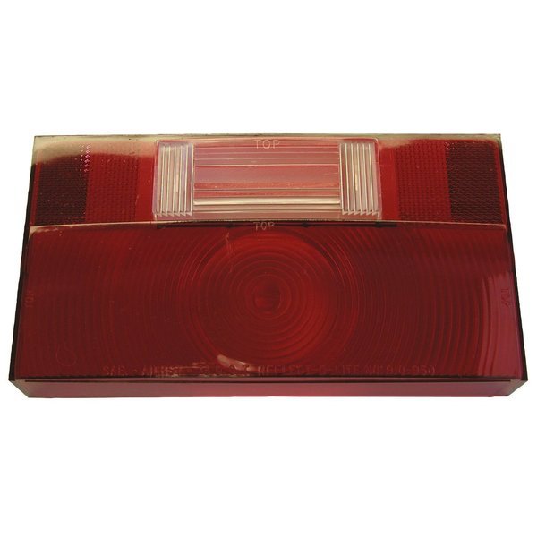 Replacement Lens For Peterson Trailer Light Part Number 25912 Red Single With BackUp Light, Peterson Manufacturing, Mfr#: V25912-25
