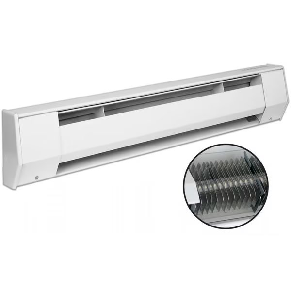 CB Baseboard Heater 6' 240V 1250W White, King Electric, Mfr#: 6CB2412BW