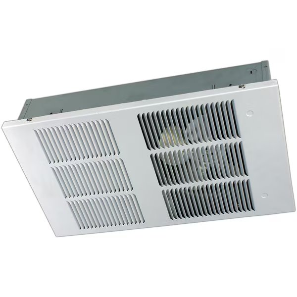 Lpw Ceiling Heater 240/208V 4500/3375W W/Tp Heat/Fan/Off Disconnect Switch - White, King Electric, Mfr#: LPW2445C-W