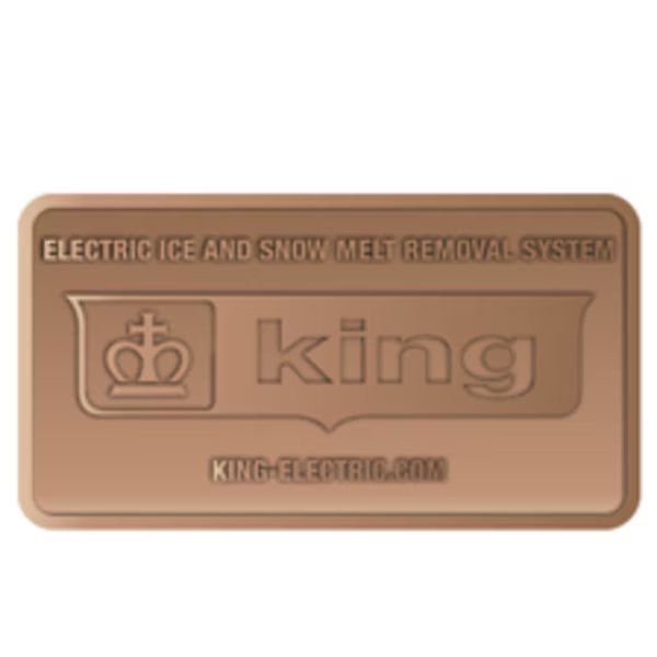 Snow Melt Brass Name Plate, King Electric, Mfr#: SMNPLT