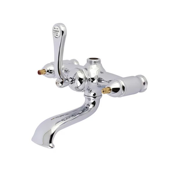 Wall Mount Clawfoot Tub Faucet Body Only, Polished Chrome, Aqua Vintage, Mfr#: AET100-1
