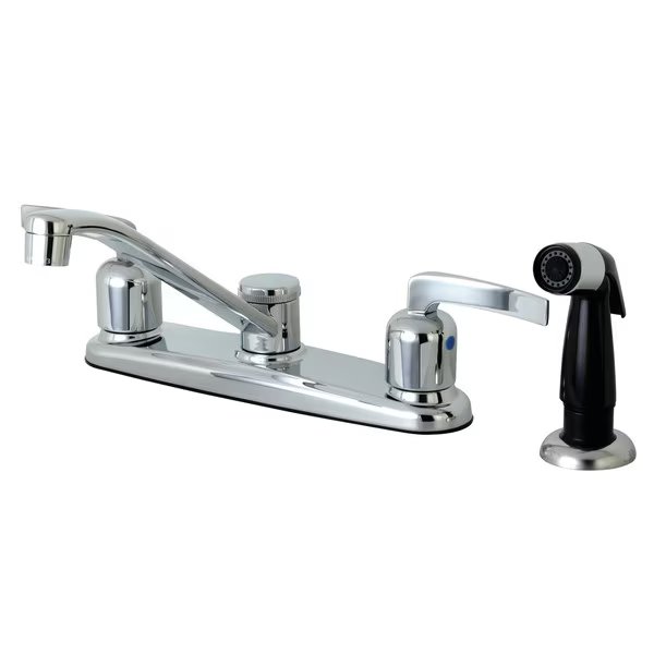FB112EFL 8-Inch Centerset Kitchen Faucet with Sprayer, Kingston, Mfr#: FB112EFL