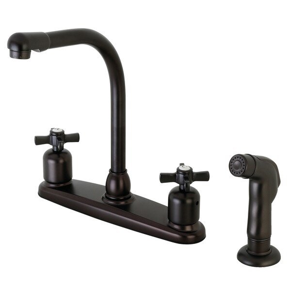 FB755ZXSP 8-Inch Centerset Kitchen Faucet with Sprayer, Millennium, Mfr#: FB755ZXSP