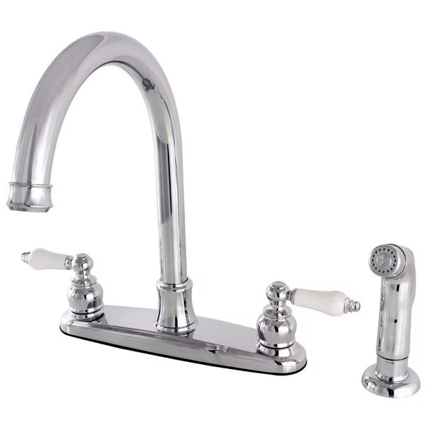 FB7791PLSP 8-Inch Centerset Kitchen Faucet with Sprayer, Victorian, Mfr#: FB7791PLSP
