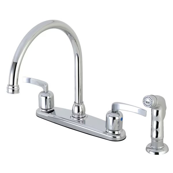 FB791EFLSP 8-Inch Centerset Kitchen Faucet with Sprayer, Kingston, Mfr#: FB791EFLSP