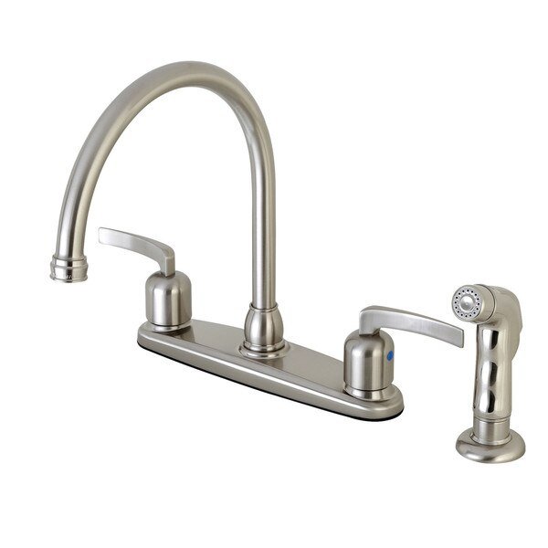 FB798EFLSP 8-Inch Centerset Kitchen Faucet with Sprayer, Kingston, Mfr#: FB798EFLSP