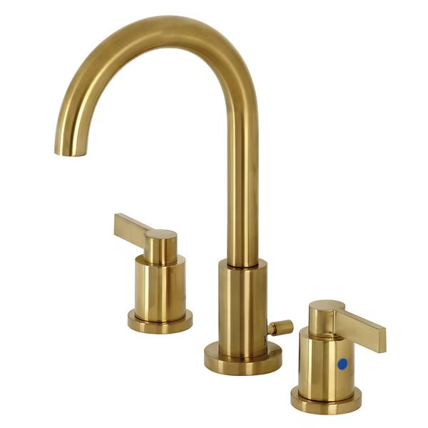 NuvoFusion Widespread Bathroom Faucet, Brushed Brass, Fauceture, Mfr#: FSC8923NDL