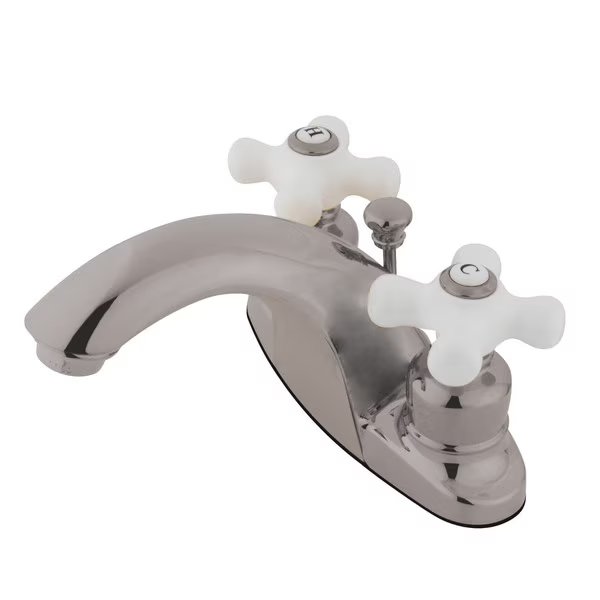 4" Centerset Bathroom Faucet, Brushed Nickel, Kingston Brass, Mfr#: GKB7648PX