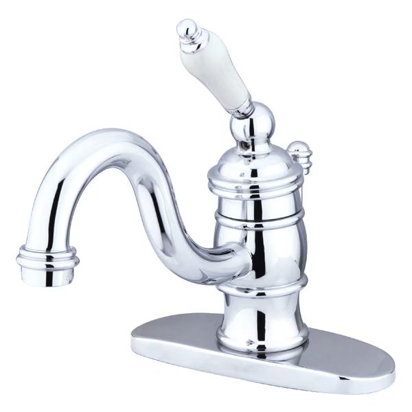 Victorian, 4" Centerset Single, Handle Bathroom Faucet, Chrome, Kingston Brass, Mfr#: KB3401PL