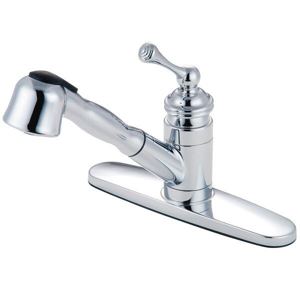 8" Sgl, Handle Pull Out Kitchen Washerless Cartridge, Chrome, Kingston Brass, Mfr#: KB3891BL