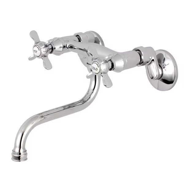 KS116C Adjustable Center Wall Mount Bathroom Faucet, Essex, Mfr#: KS116C