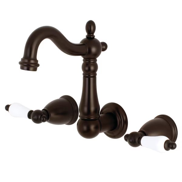 KS1225PL 8-Inch Center Wall Mount Bathroom Faucet, Heritage, Mfr#: KS1225PL