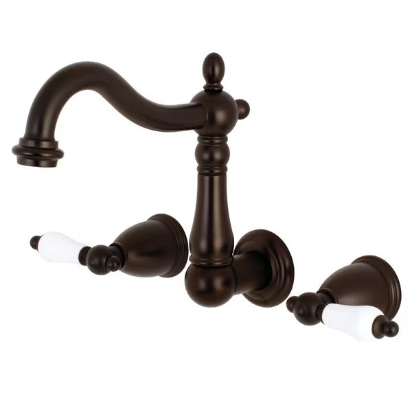 KS1255PL 8-Inch Center Wall Mount Bathroom Faucet, Heritage, Mfr#: KS1255PL