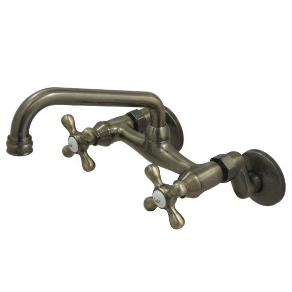 KS213AB 6-Inch Adjustable Center Wall Mount Kitchen Faucet, Magellan, Mfr#: KS213AB