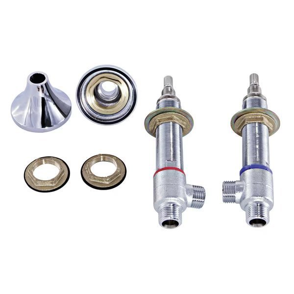 Hot And Cold Valve Included, Handle Base Nut Washer, Chrome, Kingston Brass, Mfr#: KS2971V
