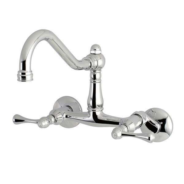 KS3221BL 6-Inch Adjustable Center Wall Mount Kitchen Faucet, Vintage, Mfr#: KS3221BL