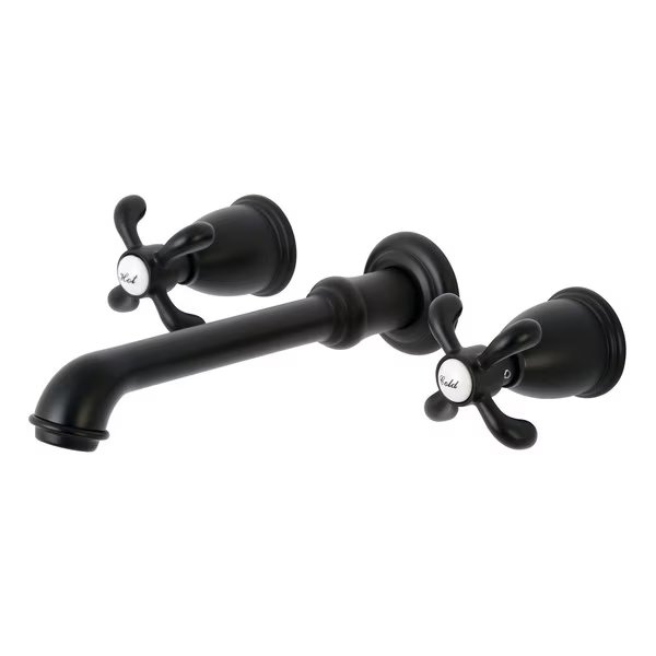 KS7120TX Two-Handle Wall Mount Bathroom Faucet, French Country, Mfr#: KS7120TX