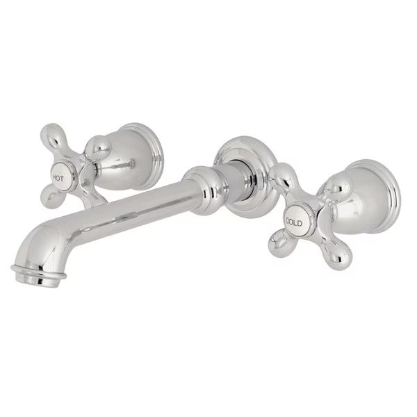 KS7121AX Two-Handle Wall Mount Bathroom Faucet, English Country, Mfr#: KS7121AX