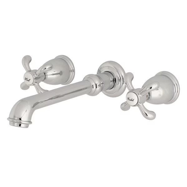 KS7121TX Two-Handle Wall Mount Bathroom Faucet, French Country, Mfr#: KS7121TX
