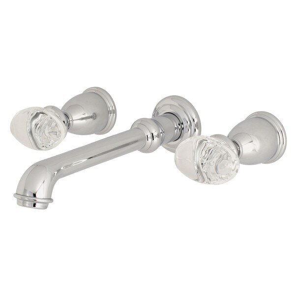 KS7121WVL Two-Handle Wall Mount Bathroom Faucet, Krystal Onyx, Mfr#: KS7121WVL