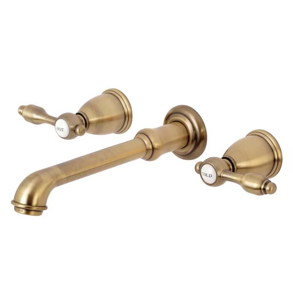 KS7123TAL Two-Handle Wall Mount Bathroom Faucet, Tudor, Mfr#: KS7123TAL