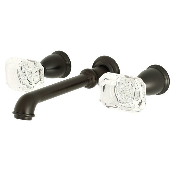 KS7125WQL Two-Handle Wall Mount Bathroom Faucet, Krystal Onyx, Mfr#: KS7125WQL