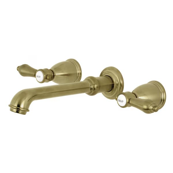 KS7127BAL Two-Handle Wall Mount Bathroom Faucet, Heirloom, Mfr#: KS7127BAL