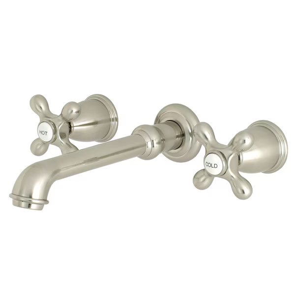 KS7128AX Two-Handle Wall Mount Bathroom Faucet, French Country, Mfr#: KS7128AX