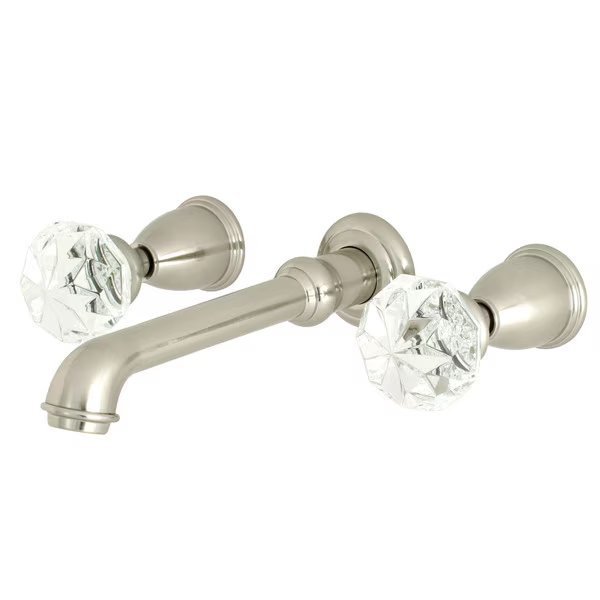 KS7128KWL Two-Handle Wall Mount Bathroom Faucet, Krystal Onyx, Mfr#: KS7128KWL