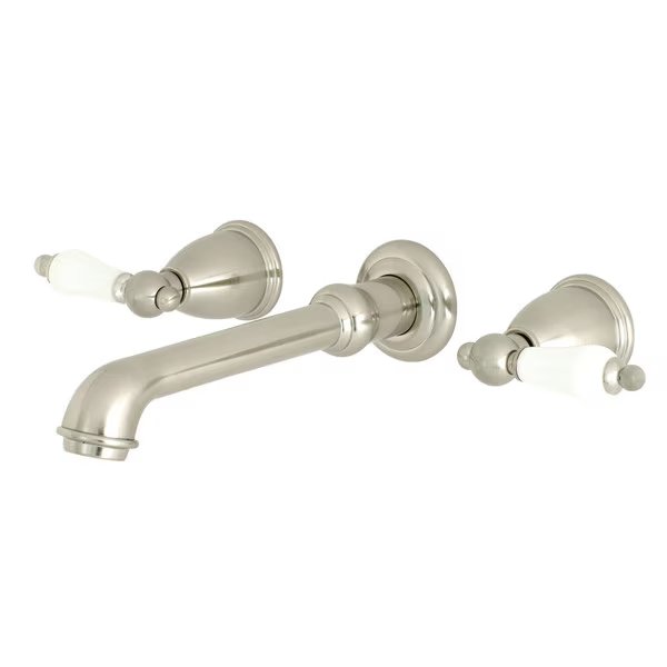 KS7128PL Two-Handle Wall Mount Bathroom Faucet, French Country, Mfr#: KS7128PL