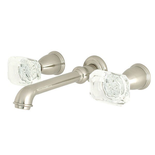 KS7128WQL Two-Handle Wall Mount Bathroom Faucet, Krystal Onyx, Mfr#: KS7128WQL