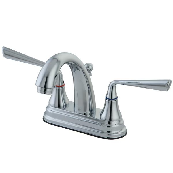 KS7611ZL 4-Inch Centerset Bathroom Faucet with Brass Pop-Up, Silver Sage, Mfr#: KS7611ZL