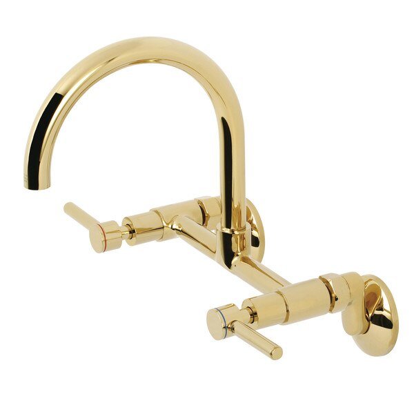 KS814PB 8-Inch Adjustable Center Wall Mount Kitchen Faucet, Concord, Mfr#: KS814PB
