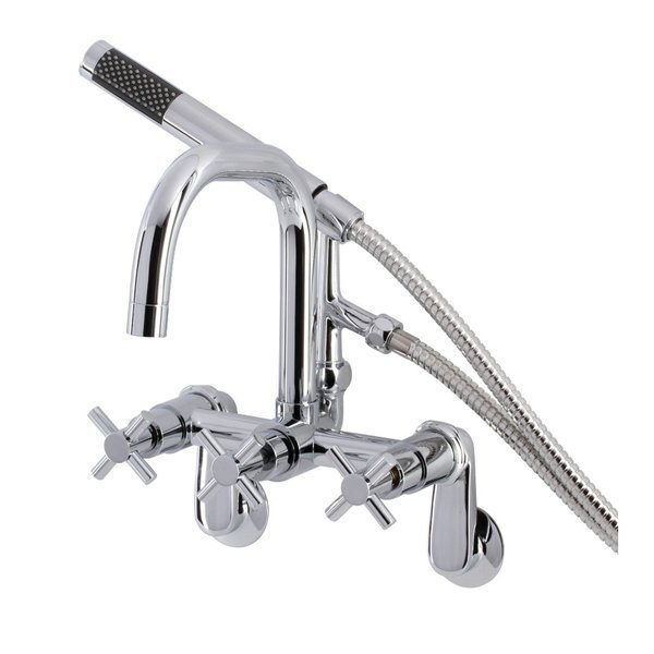 Wall-Mount Clawfoot Tub Faucet, Polished Chrome, Wall Mount, Aqua Vintage, Mfr#: AE8451DX