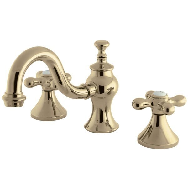 KC7162AX 8" Widespread Bathroom Faucet, Polished Brass, Kingston Brass, Mfr#: KC7162AX