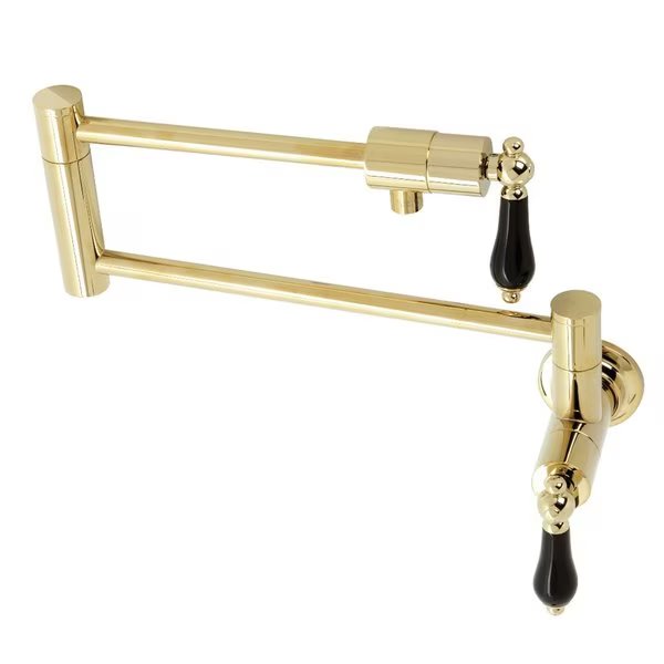 KS4102PKL Duchess Wall Mount Pot Filler, Polished Brass, Kingston Brass, Mfr#: KS4102PKL